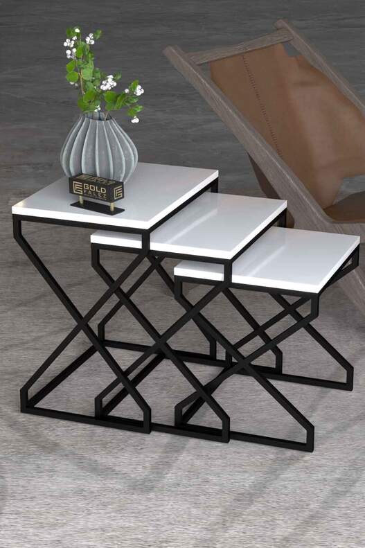 V Lux 3 Piece Zigon Coffee Table