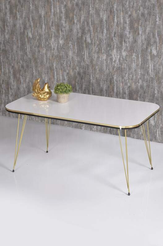 Gold Wire Double Gold Centre Coffee Table Square