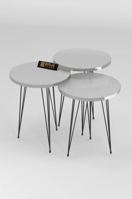 Black Wire Silver Zigon Coffee Table