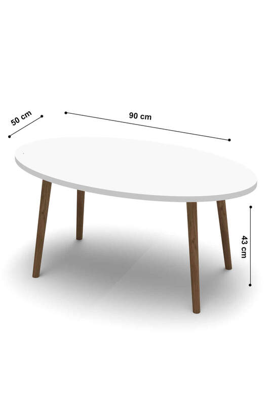 Ellipse Wooden Zigon Centre Coffee Table Set