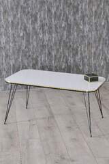Black Wire Double Gold Centre Coffee Table Square