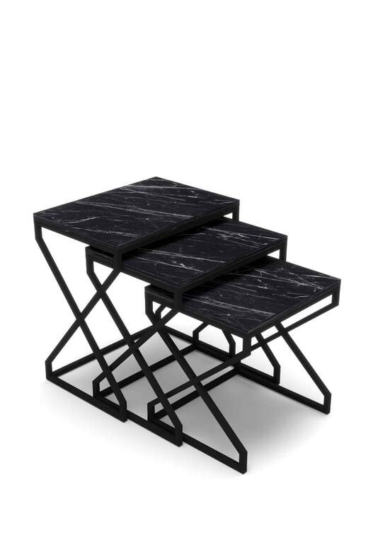 V Lux 3 Piece Zigon Coffee Table
