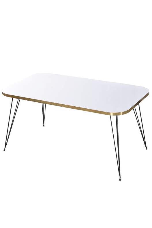Black Wire Gold Coffee Table Set Square