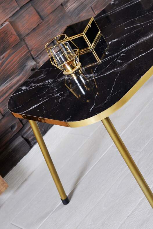 Gold Metal Centre Coffee Table Square