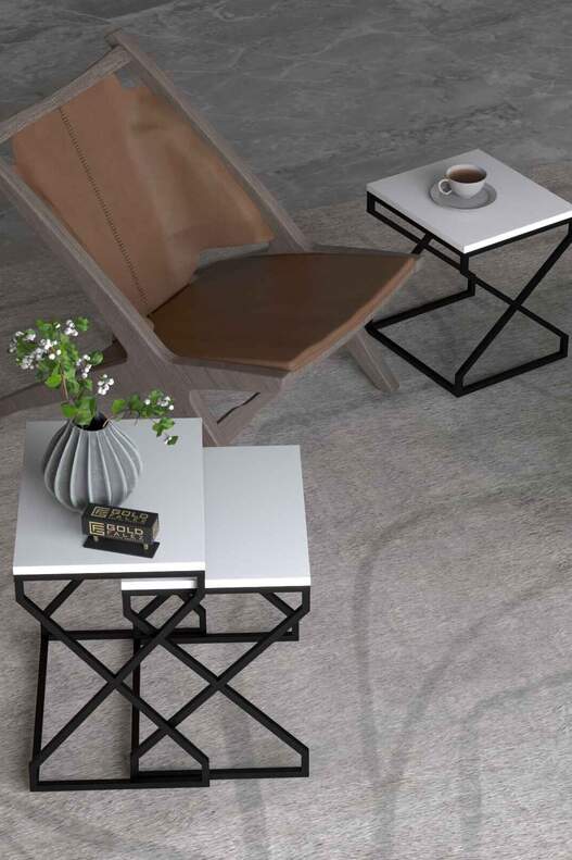 V Lux 3 Piece Zigon Coffee Table