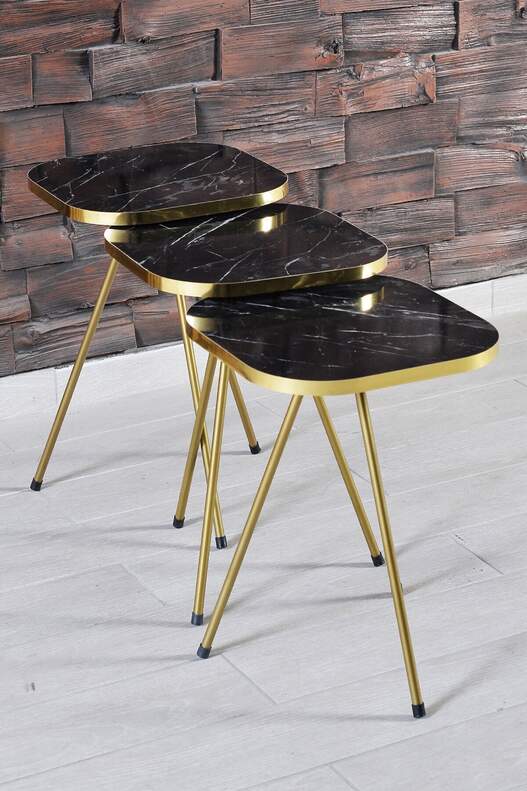 Square Gold Bendir Zigon Coffee Table