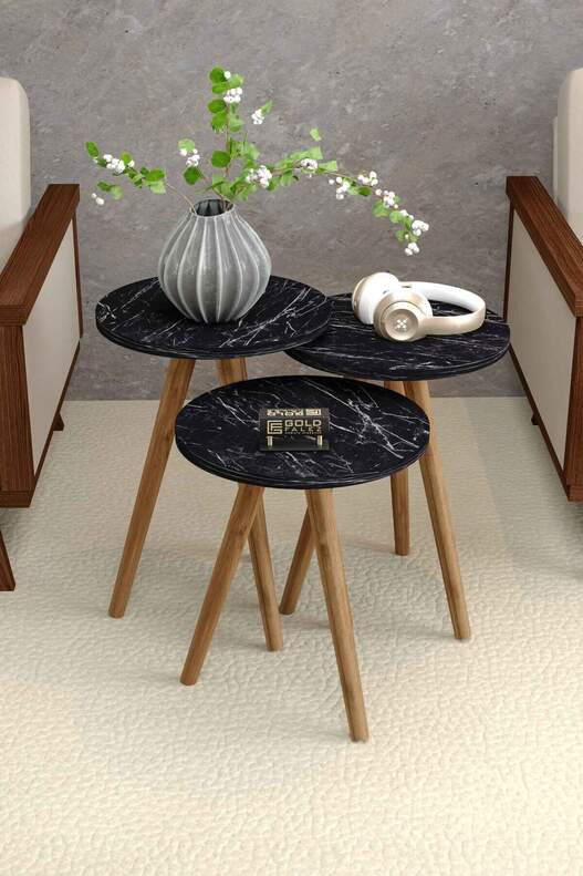 Square Lathe Zigon Centre Coffee Table Set