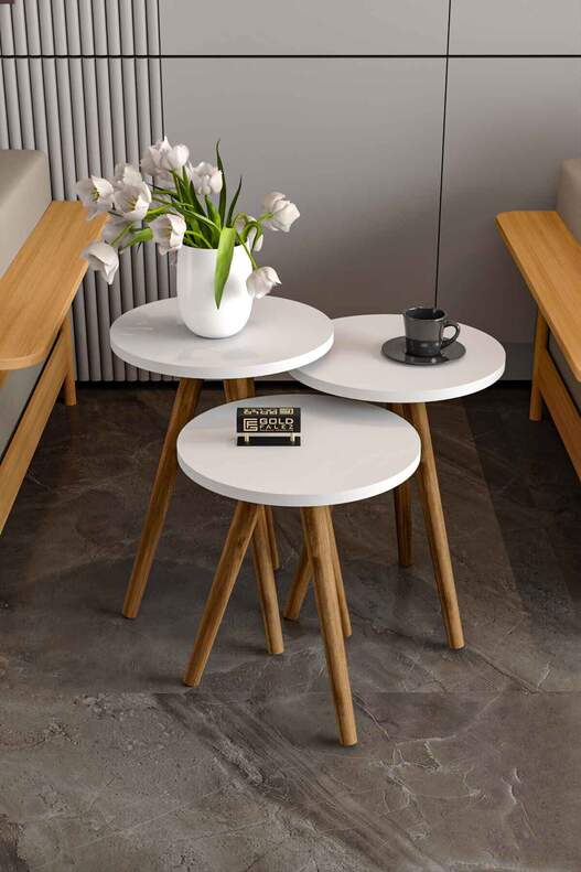 Square Lathe Zigon Centre Coffee Table Set