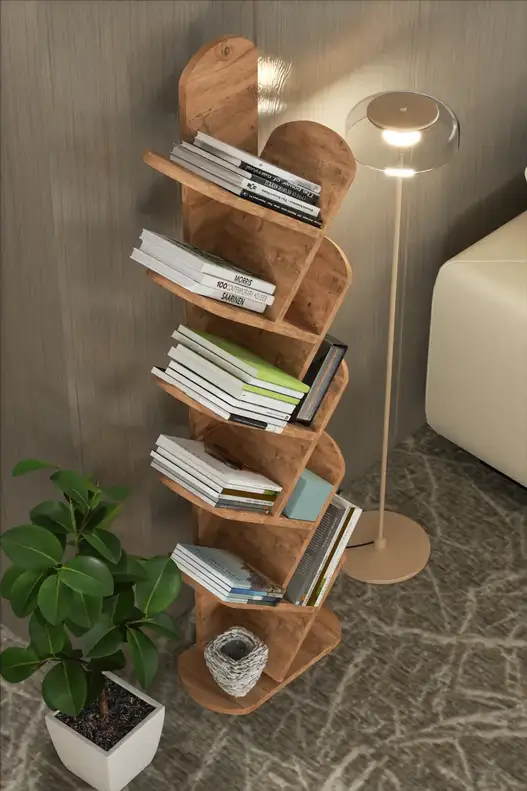 10 Shelves Decorative Compartment Bookcase