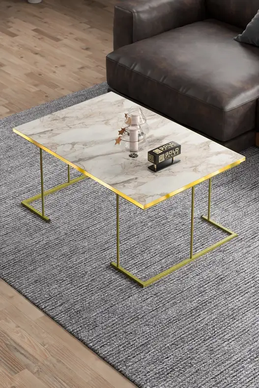 Solo Centre Coffee Table Zigon Coffee Table Gold Set