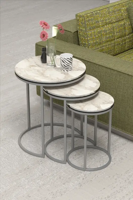 Zigon Coffee Table Double Silver C Lux