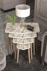 Elya Wooden 4 Piece Zigon Coffee Table