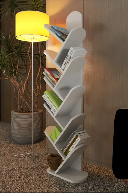 10 Shelves Decorative Compartment Bookcase