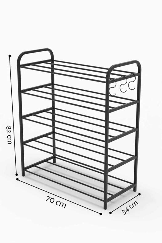 5 Shelf Metal Shoe Rack-Multipurpose Shelf