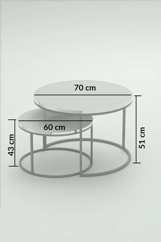 Coffee Table Double Silver Luxury Special