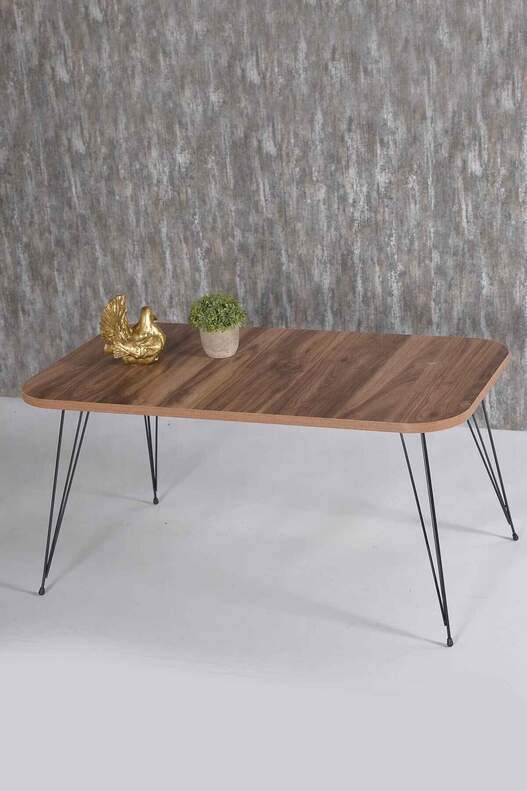 Black Wire Centre Coffee Table Ellipse