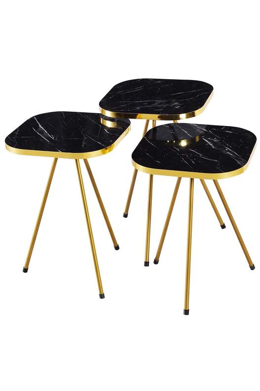 Square Gold Bendir Zigon Coffee Table