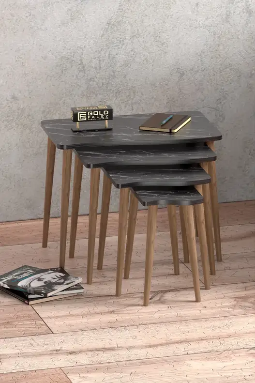 Zigon Coffee Table Wooden 4 Piece Square