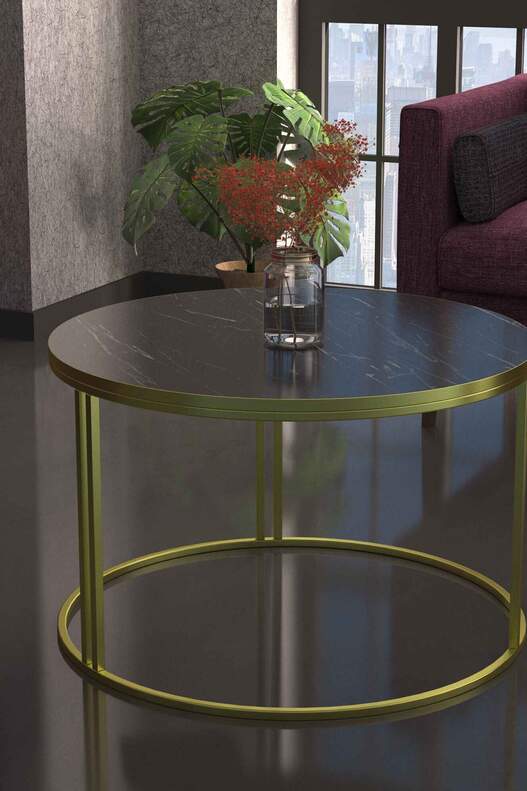 Middle Coffee Table Single Gold Luxury Special