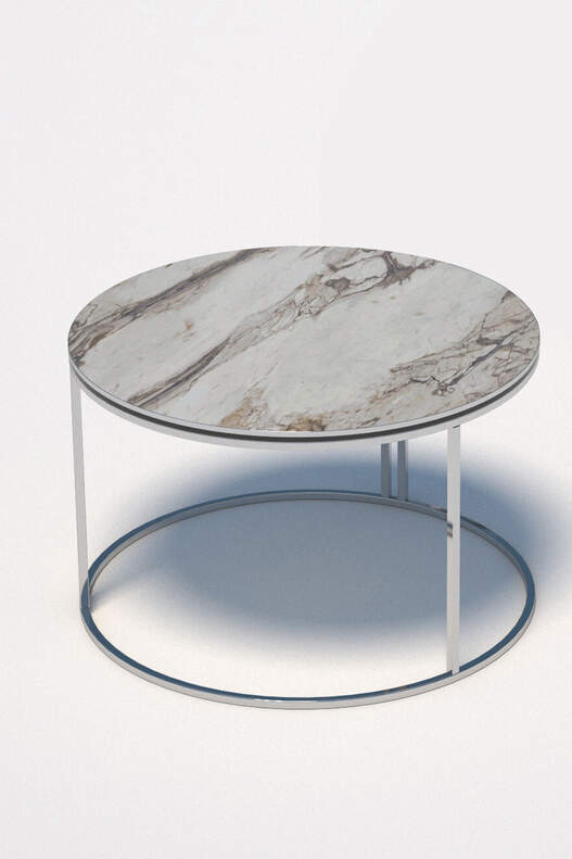 Middle Coffee Table Single Silver Luxury Special