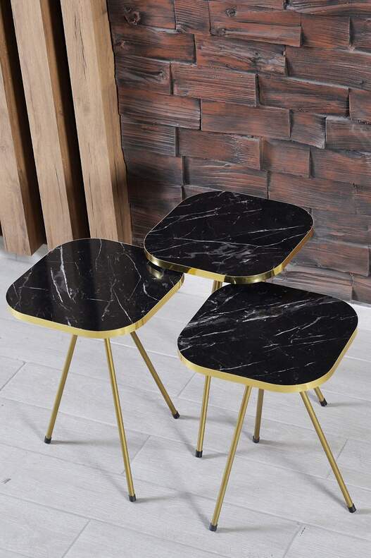 Square Gold Bendir Zigon Coffee Table