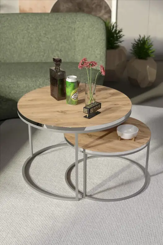 Coffee Table Double Silver Luxury Special