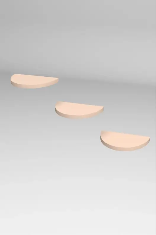 3'lü Oval Duvar Rafı