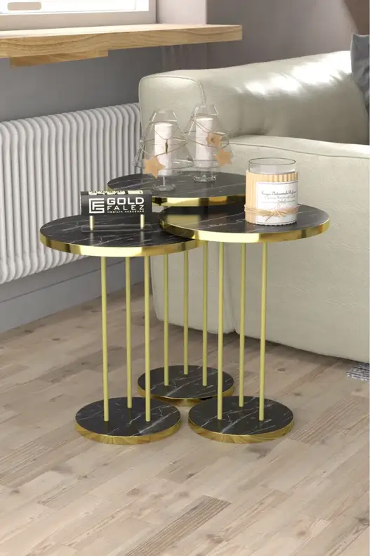 Altın Terra Zigon Sehpa