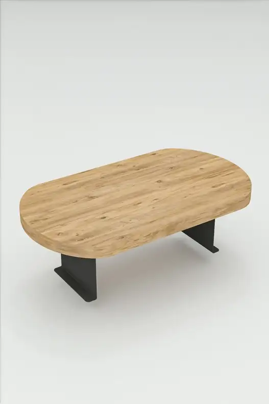 Dekoratif İkili (2 Adet) Yan Sehpa Oval