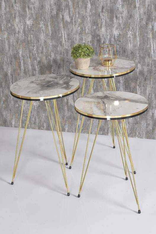 Gold Wire Double Gold Zigon Coffee Table