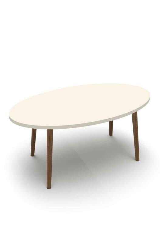 Wooden Centre Coffee Table Ellipse