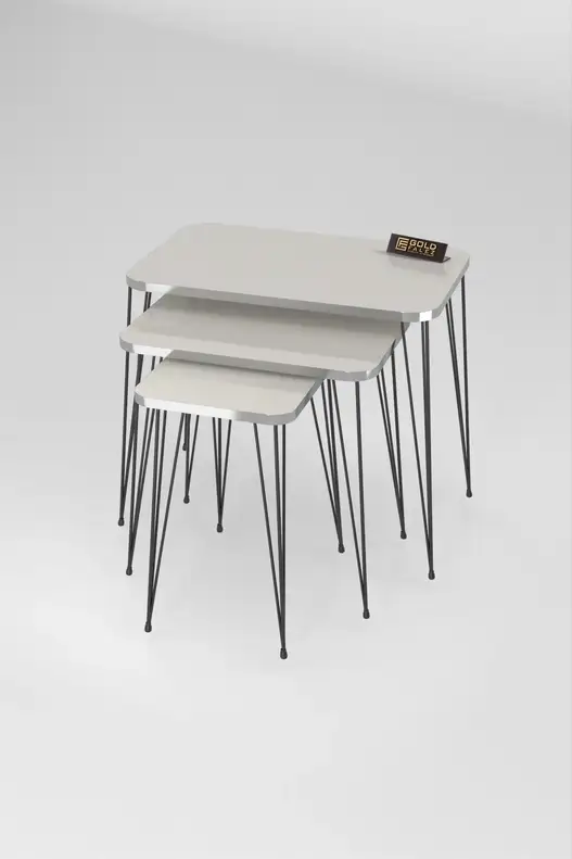 Black Wire Silver Square Zigon Coffee Table