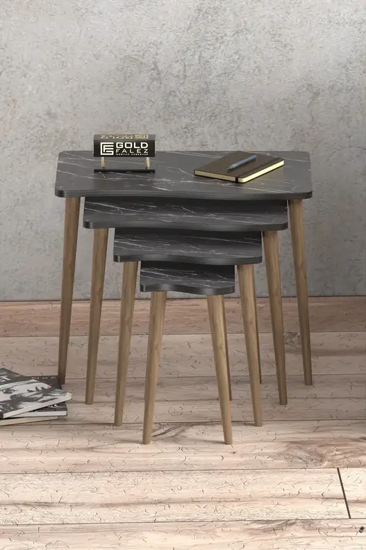 Zigon Coffee Table Wooden 4 Piece Square