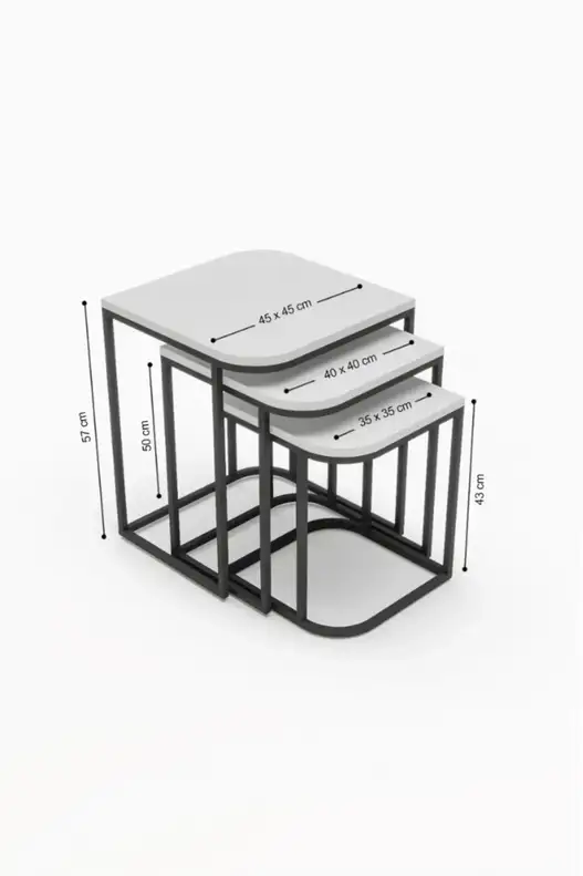 Damla Zigon Coffee Table Gold White