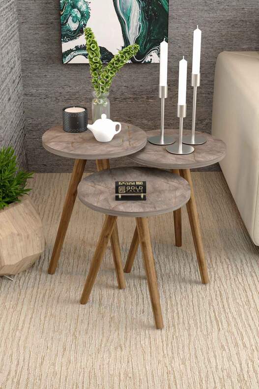 Square Lathe Zigon Centre Coffee Table Set