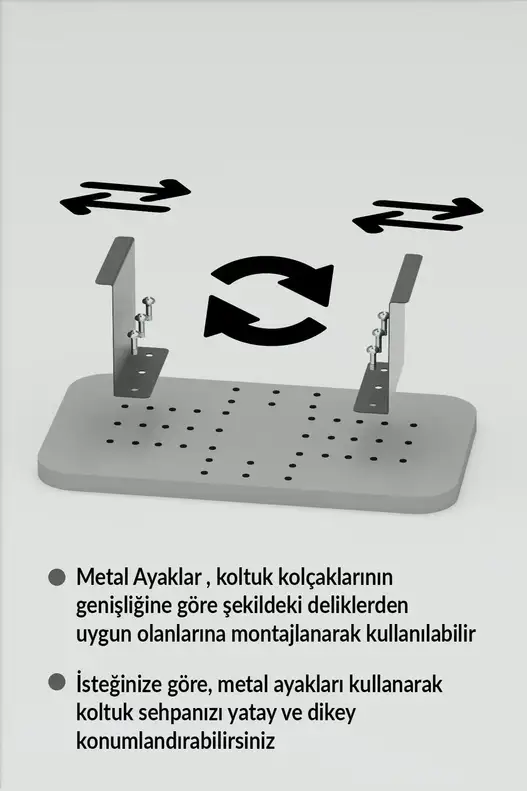 Dekoratif İkili (2 Adet) Yan Sehpa Dikdörtgen
