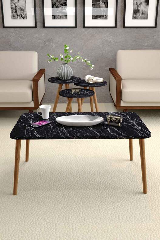 Square Lathe Zigon Centre Coffee Table Set