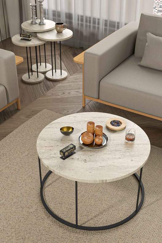 Orta Sehpa ve Zigon Sehpa Terra Set