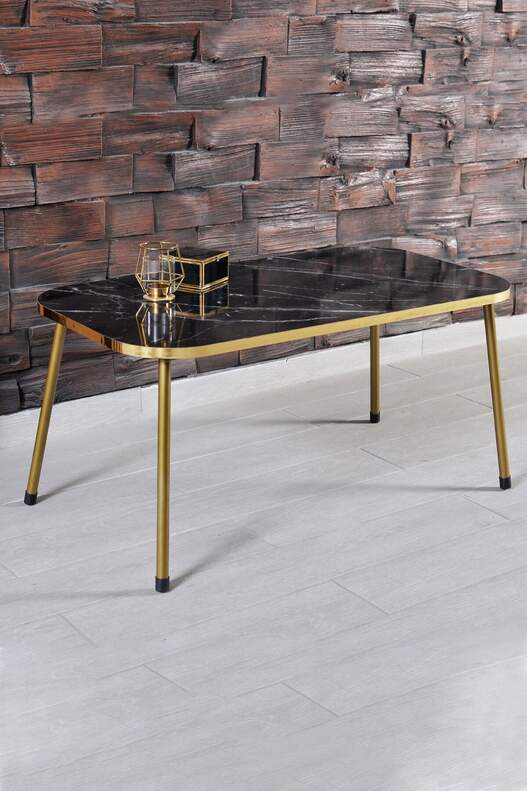 Gold Metal Centre Coffee Table Square