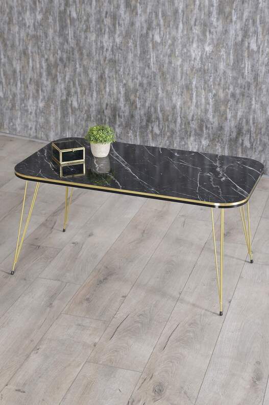Gold Wire Double Gold Coffee Table Set Square