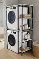 Çamaşır Makinesi Dolabı Yan Raflı Dolap Metal