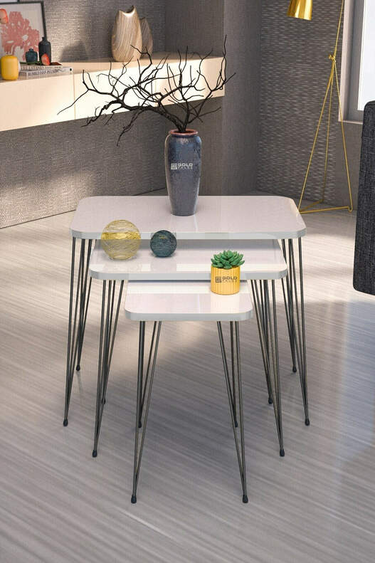 Black Wire Square Zigon Coffee Table