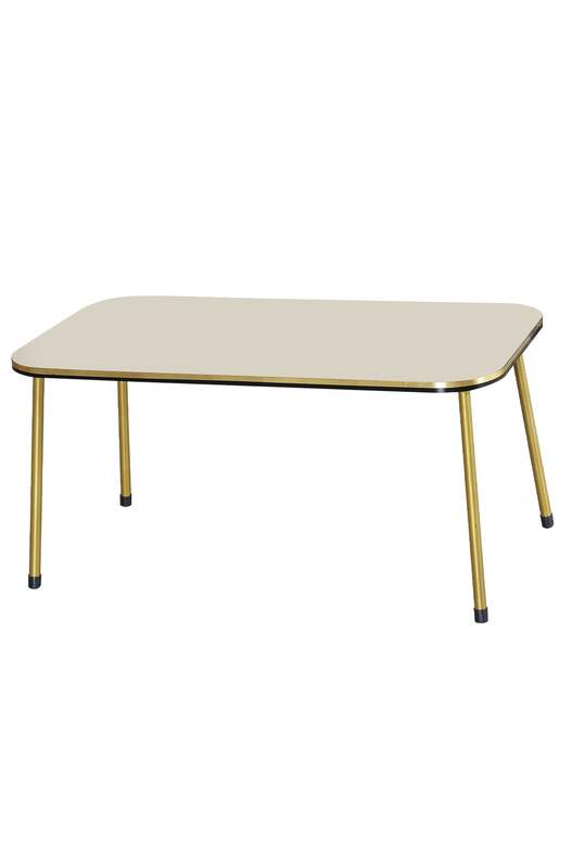 Gold Metal Double Gold Centre Coffee Table Square