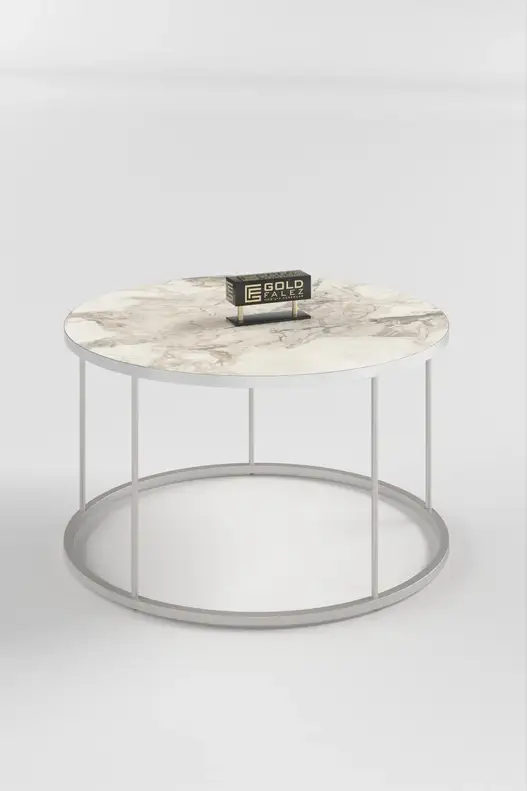 Coffee Table and Zigon Coffee Table Terra Set Silver