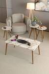 Square Lathe Zigon Centre Coffee Table Set - 44