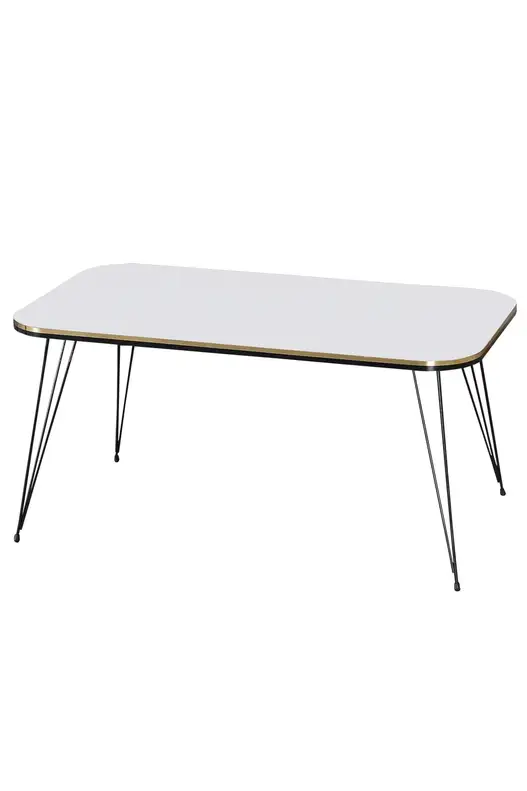 Black Wire Double Gold Centre Coffee Table Square