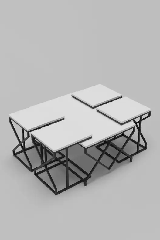 V Lux 5 Piece Center and Zigon Coffee Table Set