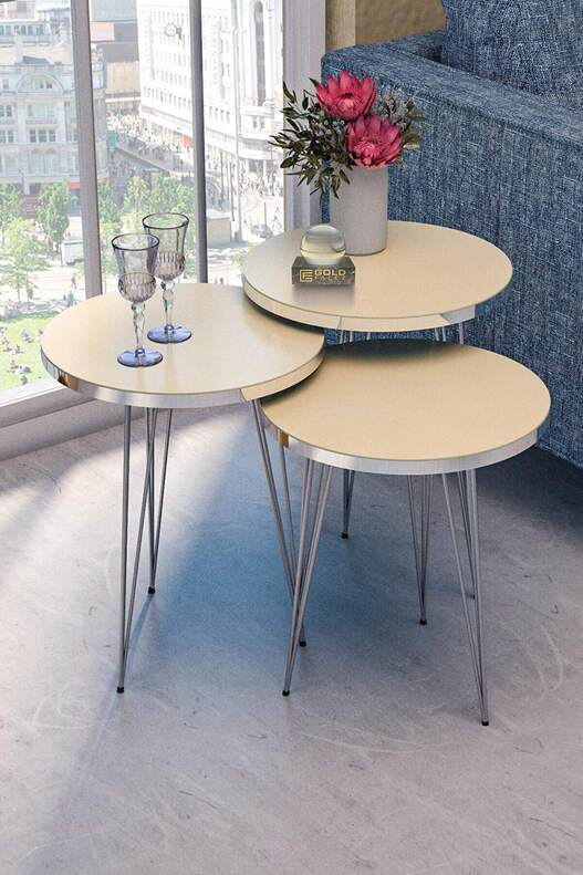 Silver Wire Zigon Coffee Table