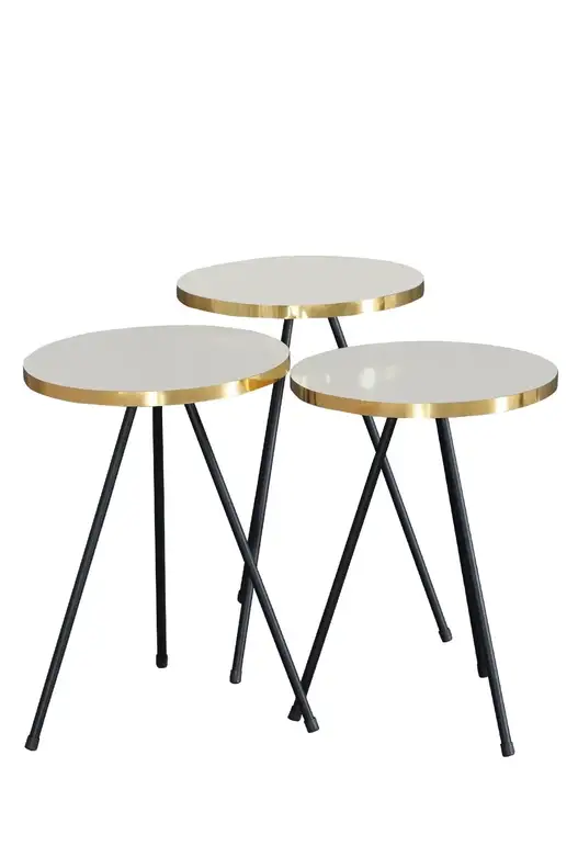 Black Metal Gold Zigon Coffee Table
