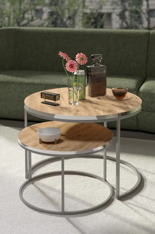 Coffee Table Double Silver Luxury Special